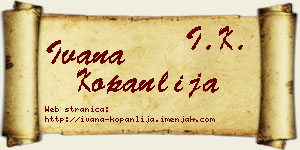 Ivana Kopanlija vizit kartica
